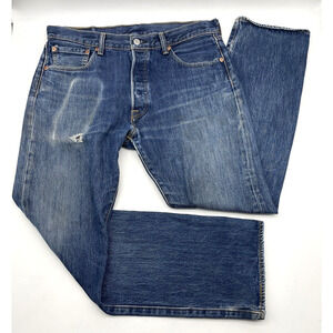 2013 Levi's 501 XX 34x30 Medium Wash Button Fly Jeans Made in Mexico - FLAWED